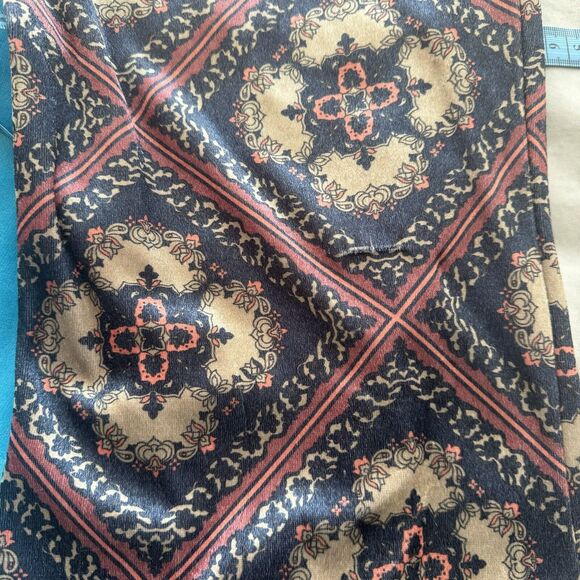 Band Of Gypsies Velvet Floral Mandala Flare Leg Bell Bottom Pants Blue Purple M - Picture 6 of 15